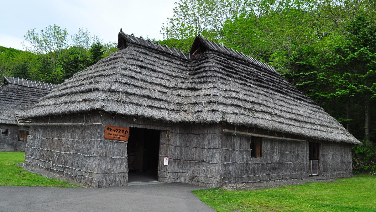 Ainu building from Ainu Museum in Hokkaido, Japan