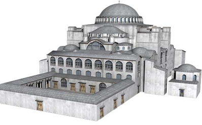 computer reconstruction of Hagia Sofia