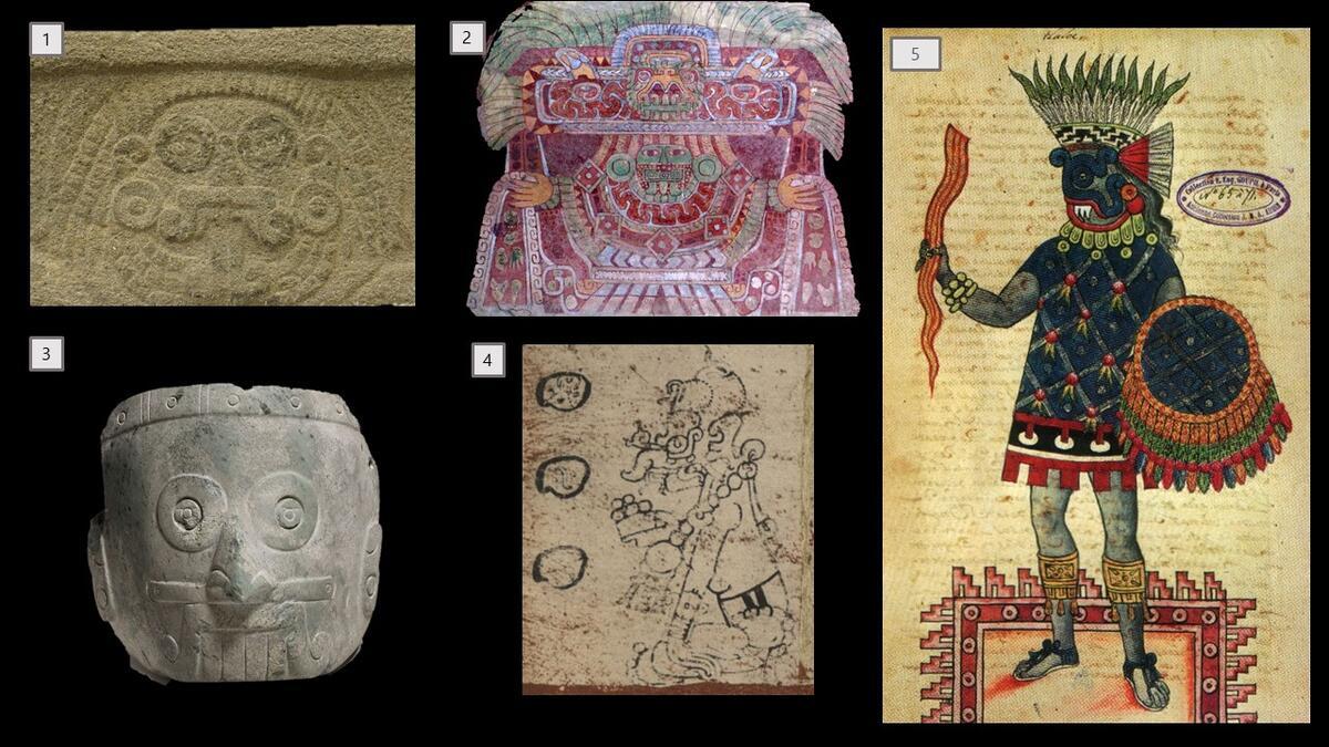 Rain deities in bas-relief, sculpture, painting, and drawing.