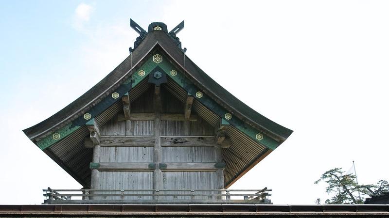 Roof at Izumo shrine in Japan