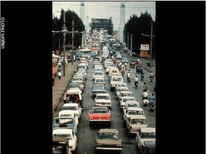 Rush Hour traffic in Thailand; image from Voyager's Golden Record